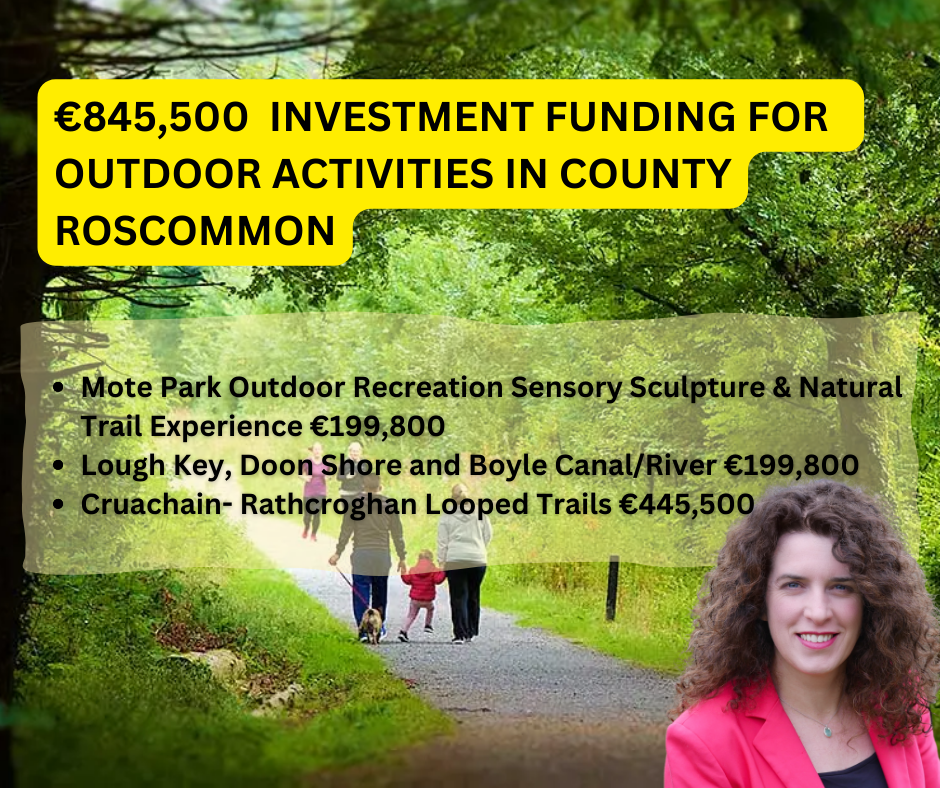 Outdoor Recreational Funding Boost 845,500 for Roscommon