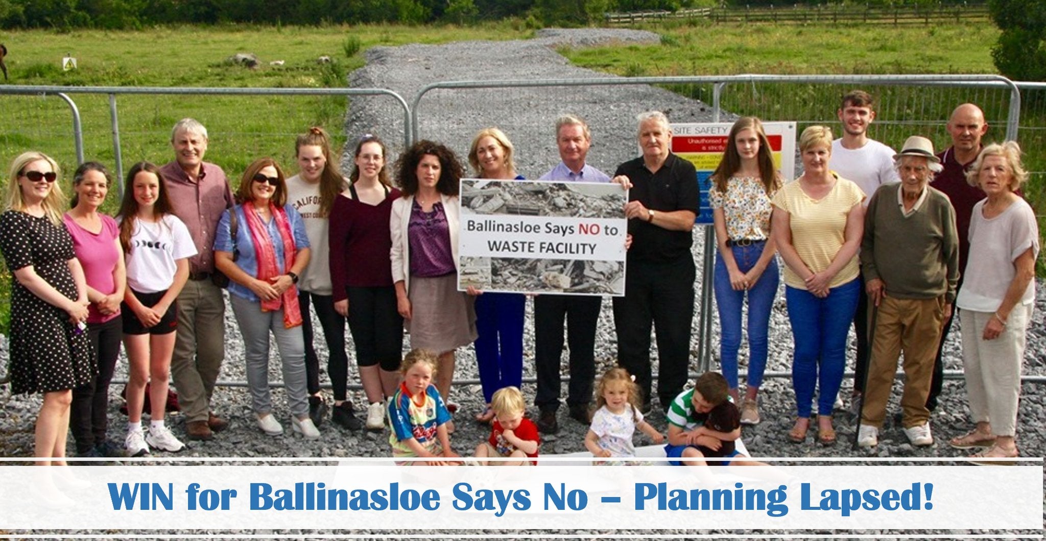 Ballinasloe Says No : Planning for a waste transfer station granted in 2017 has lapsed.