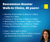 Local walk in COVID 19 Vaccination clinics, Roscommon for people 40 years + & Healthcare Workers.