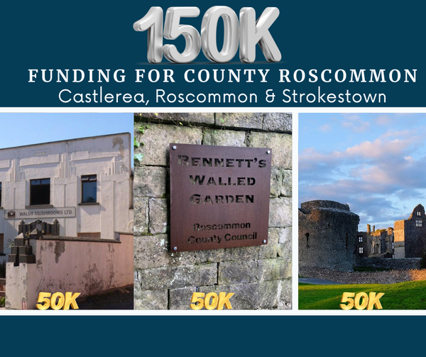 150,000 in funding for 3 towns in Roscommon