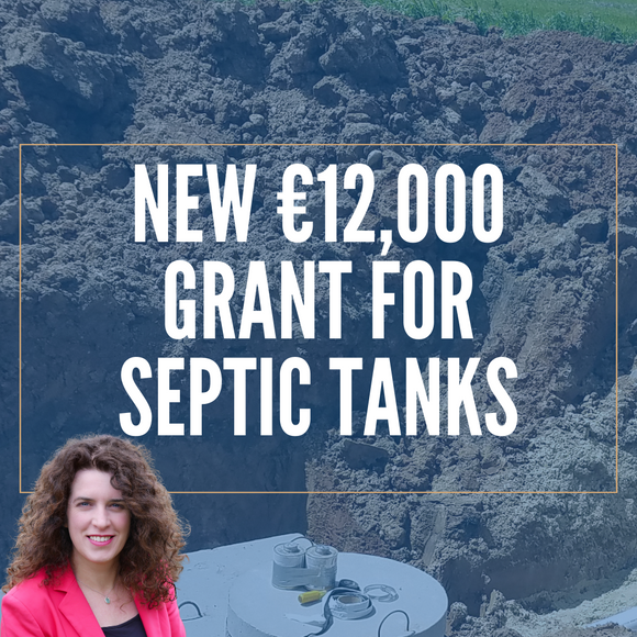 Domestic Septic Grant increasing to €12,000 from January 2024