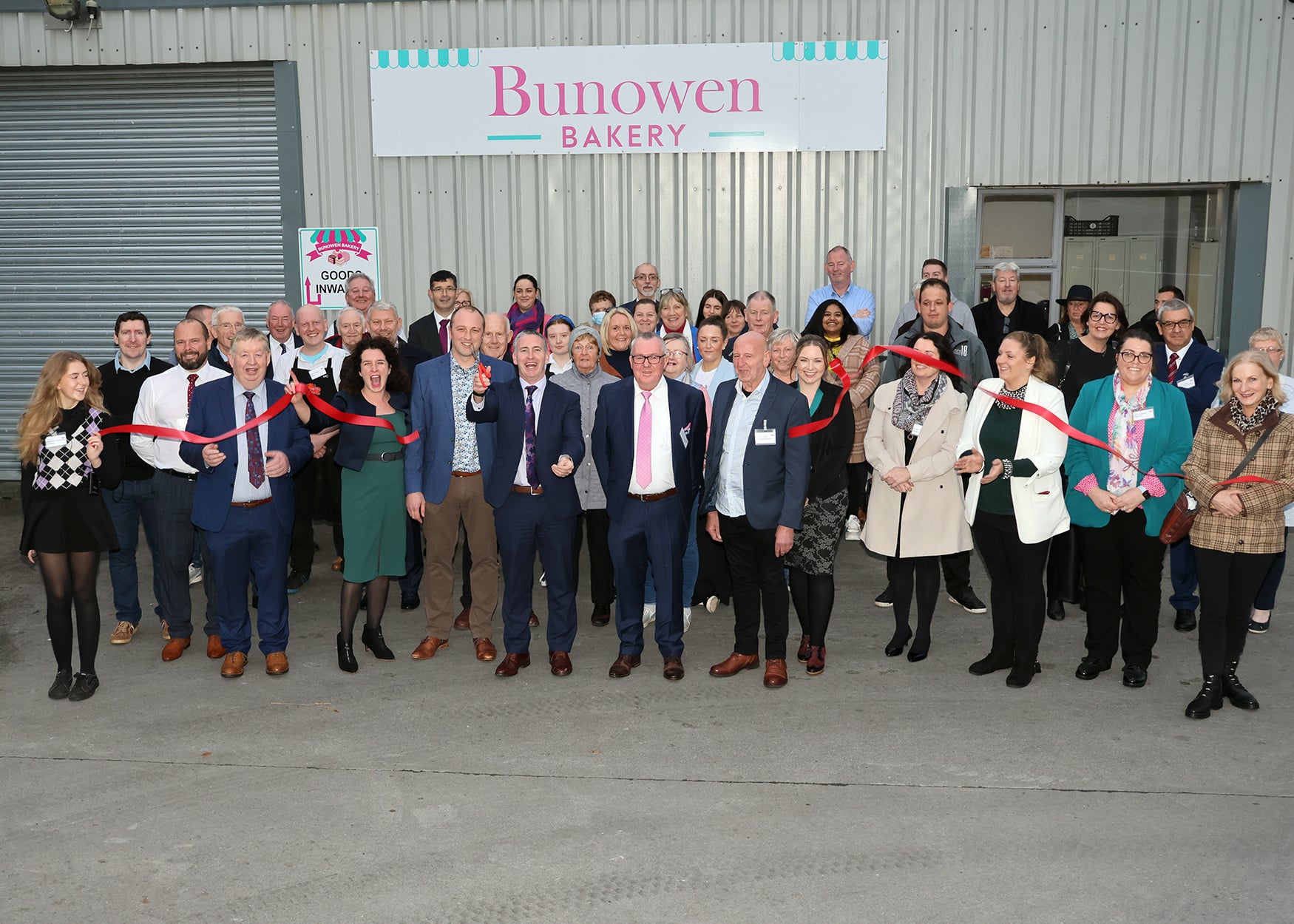 Opening of new premises of Bunowen Bakery with Minister of State Damien English in Ballinasloe